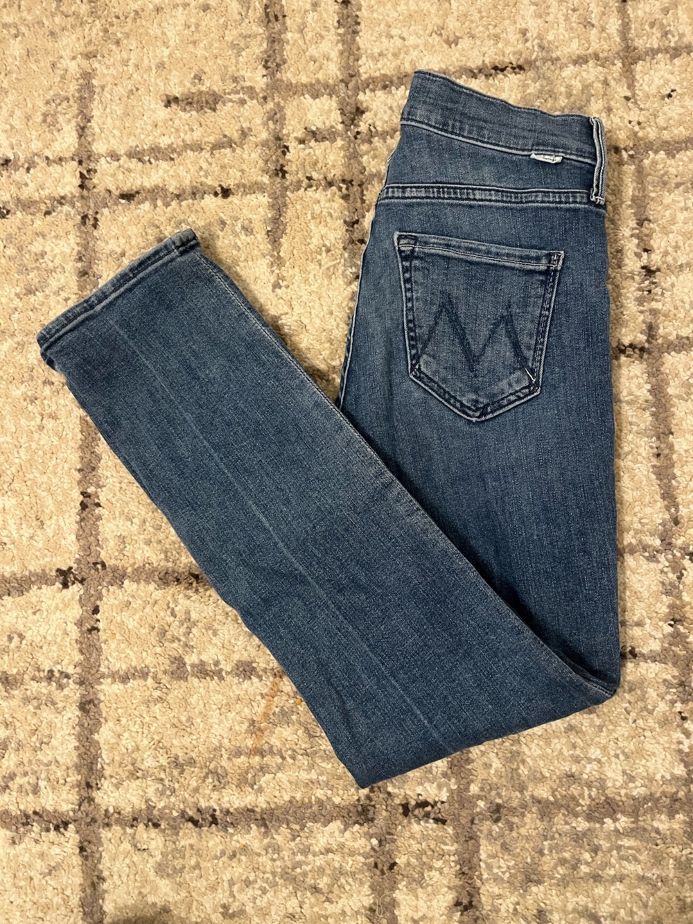 MOTHER Women's Dark Blue Slim Jeans